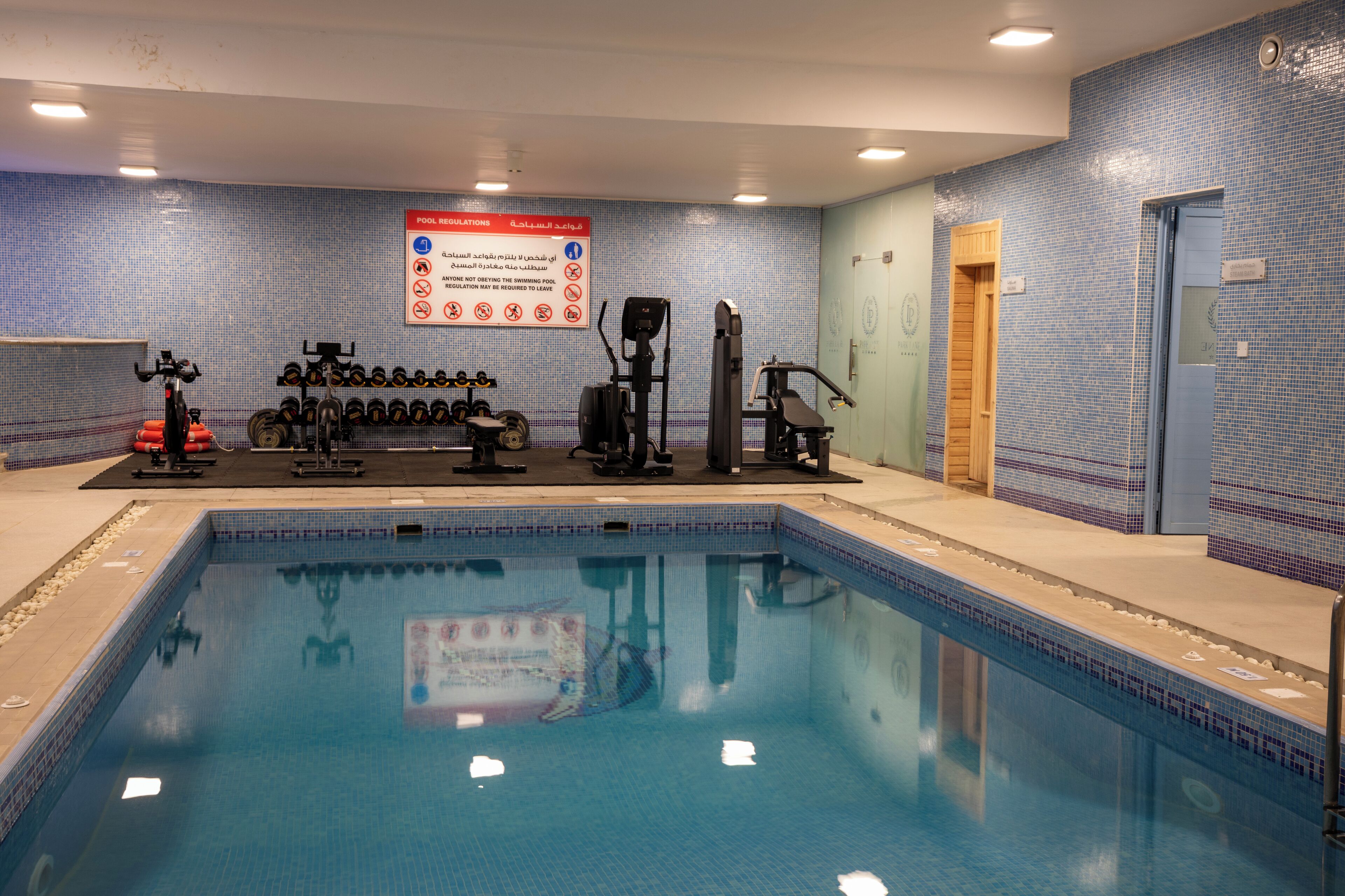 Sauna, hot tub, steam room