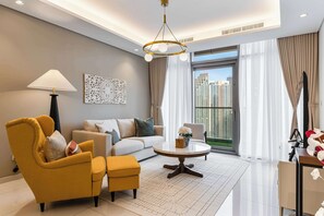 Living area - Burj View 2BHK • Downtown • Infinity Pool (Dubai)