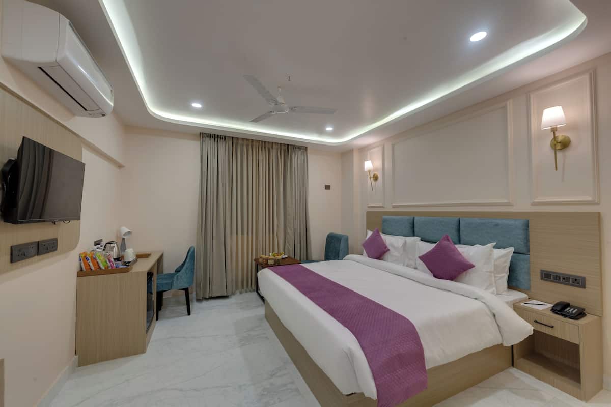 Chambre supérieure double | Bureau, espace de travail pour ordinateurs portables