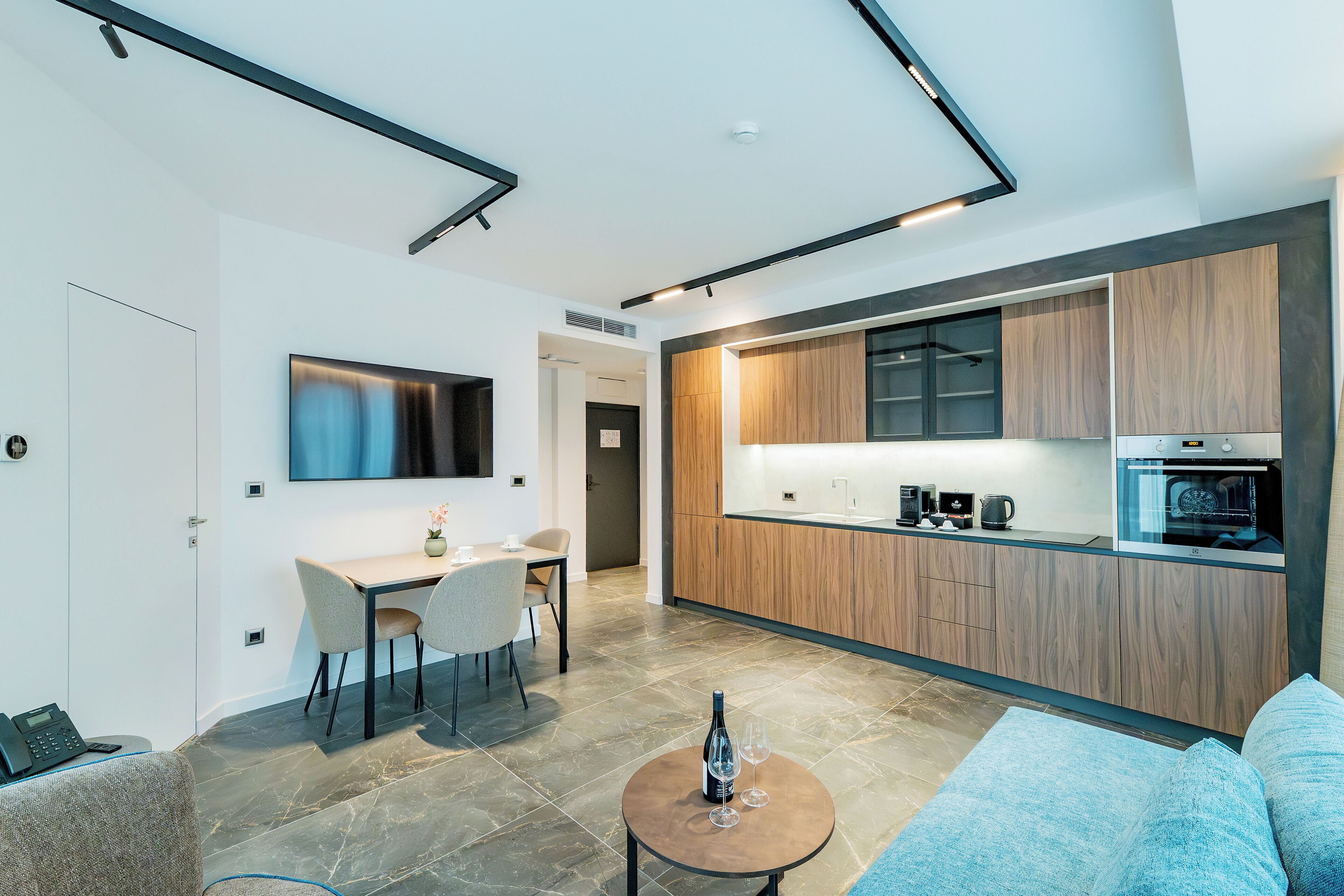 Superior Apartment | Living area | 42-inch Smart TV with digital channels