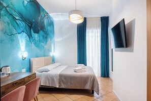 Double or Twin Room, Balcony, Courtyard View (13) | In-room safe, desk, laptop workspace, blackout drapes - Le Corti del Re Tappia (Napoli)