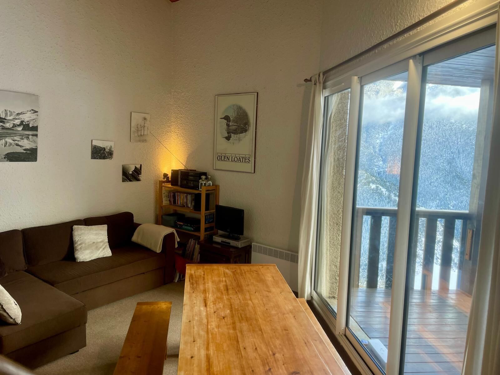 TV, DVD player, books, stereo