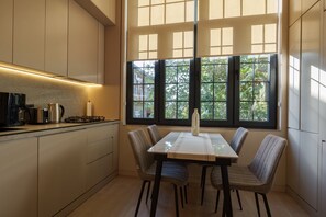 Design Apartment, Non Smoking | Private kitchen | Full-sized fridge, microwave, oven, stovetop - Designer suites on Mashtots avenue (Yerevan)