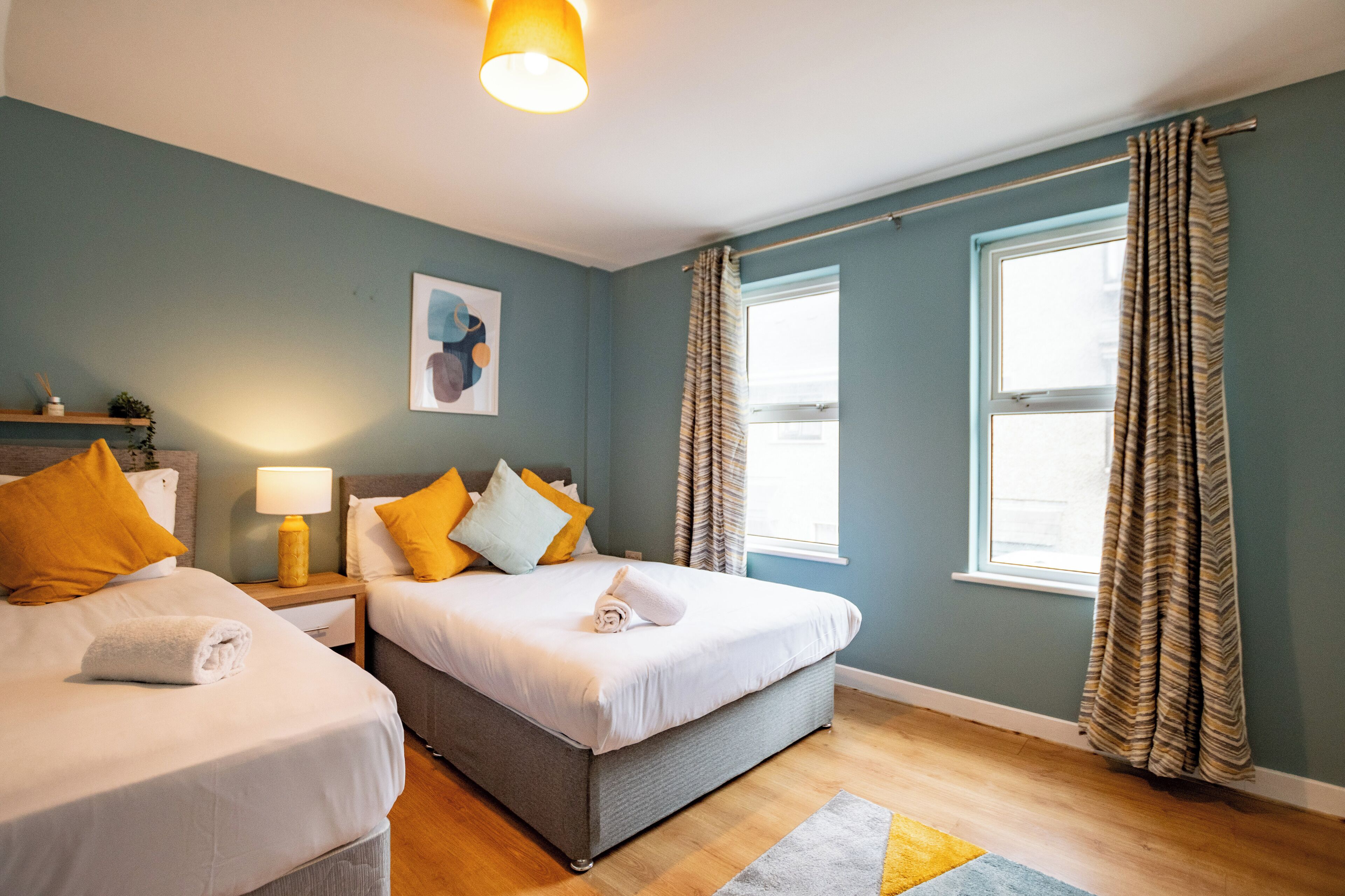 2 bedrooms, iron/ironing board, WiFi, bed sheets