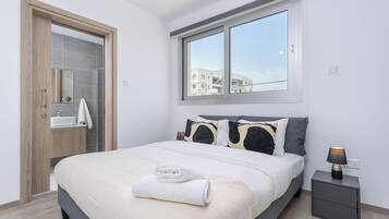 Appartement, uitzicht op stad | Lakens van Egyptisch katoen, luxe beddengoed, individueel gedecoreerd