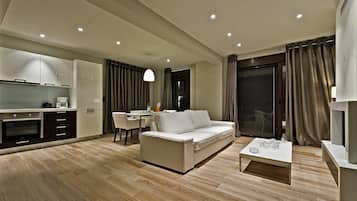 Huvila, 2 makuuhuonetta, merinäköala | Oleskelualue