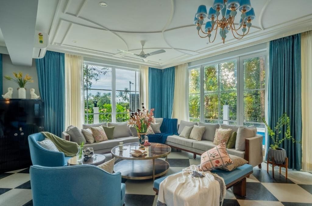 Biệt thự Cao cấp, ban công, quang cảnh thành phố | Khu phòng khách