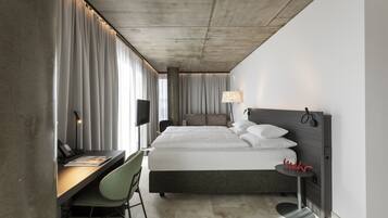 In-room safe, desk, laptop workspace, blackout drapes