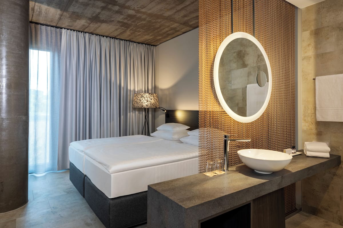 In-room safe, desk, laptop workspace, blackout drapes