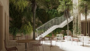 Outdoor dining - Hotel Intelier Malvarrosa Plaza (Valencia)