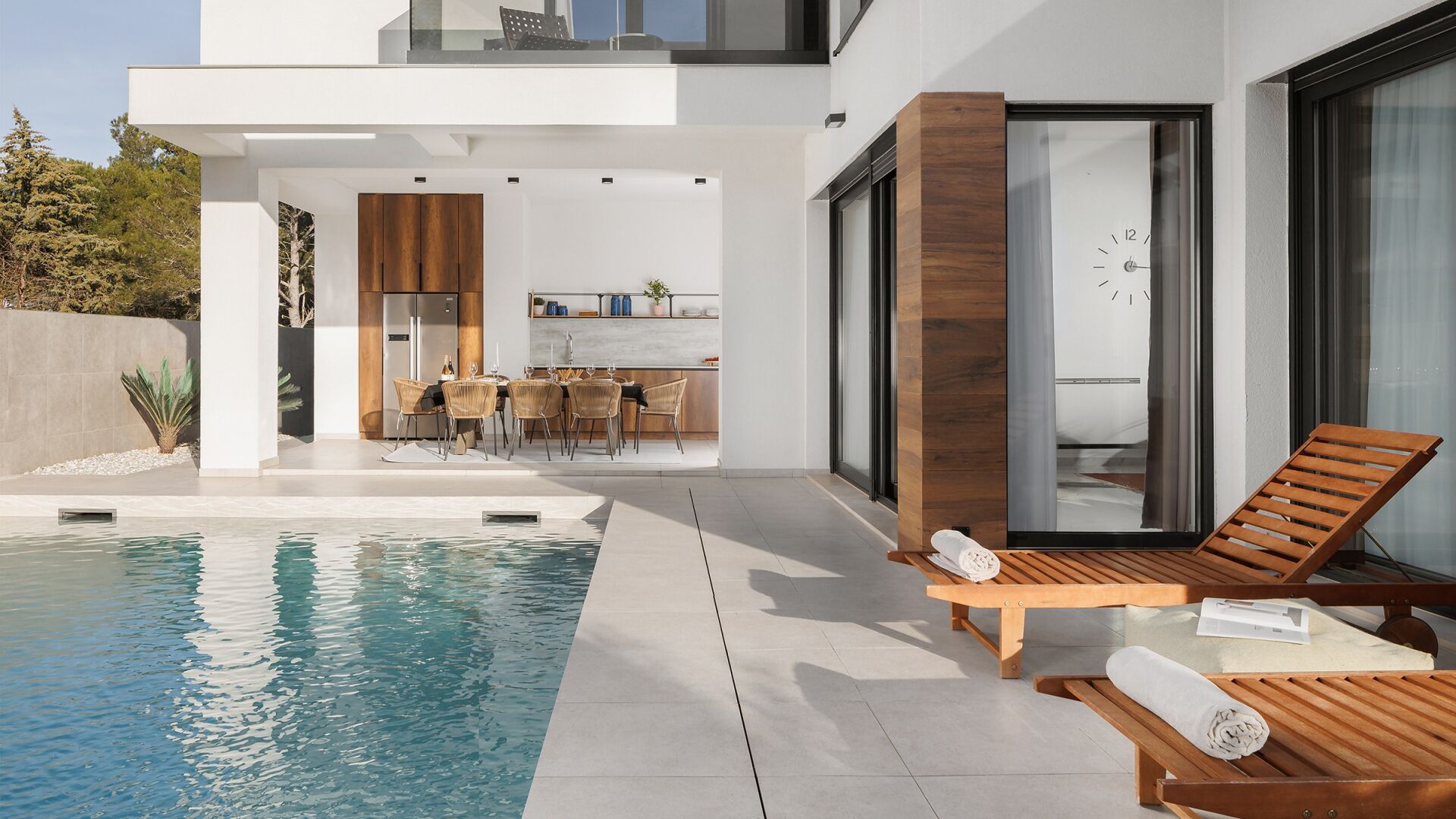A heated pool