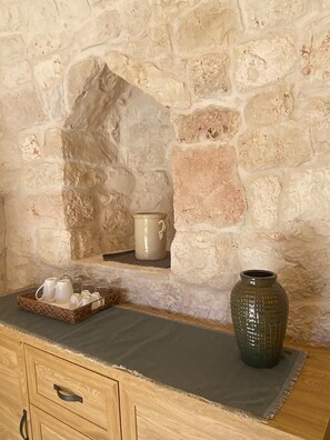 Interior - Ancient Saracen Trullo from the 1700s nestled in the green of Puglia's centuries-old olive grove (ostuni)