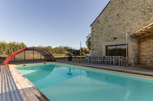 NOCNOC Gîte du Vieux Pressoir - 14 personnes - Piscine chauffée à la campagne