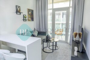 Apartment, Balcony | Living area - Bloomfields Modern 1BR In Masdar Cit (Abu Dhabi)