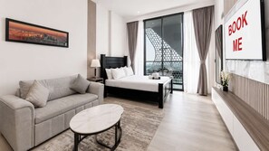 TV - Free housekeeping visits during your stay - StayShort - Studio in Al Barsha that Sleeps 4 with Premium Building Amenities (Dubai)