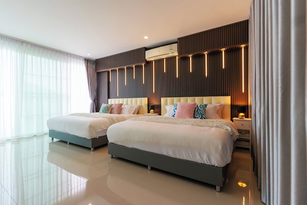 Skrivbord, strykjärn/strykbräda, gratis wi-fi och sängkläder