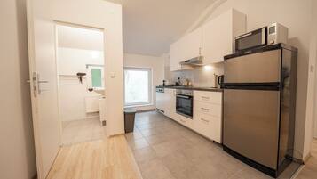 Comfort Apartment, 2 Bedrooms, Kitchen | Private kitchen | Espresso maker, electric kettle