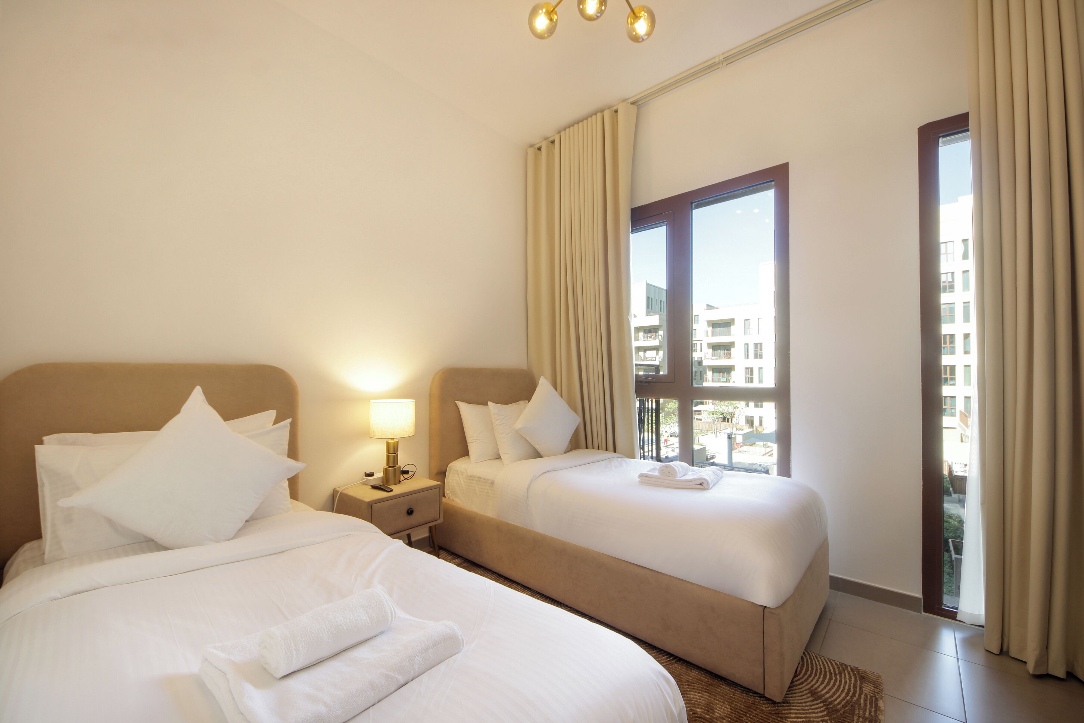 Appartamento Luxury, 2 camere da letto, balcone, vista piscina | Vista dalla camera