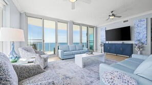 TV - Luxury 4BR Condo w/ private beach access & heated pool (Gulf Shores)