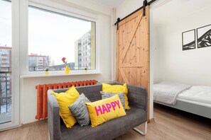 1 makuuhuone, silitysrauta/-lauta, vauvan matkasänky, Wi-Fi