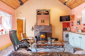 Télévision, cheminée