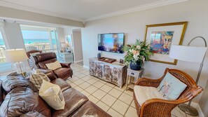 Condo, 3 Bedrooms | Living area - Shoreline Towers 2026 3 Bedroom Condo (Destin)