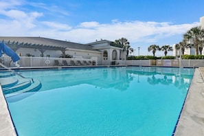 Condo, 3 Bedrooms | Pool | A heated pool - Shoreline Towers 2026 3 Bedroom Condo (Destin)