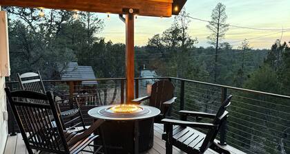 Luxe Forest A-Frame Escape w/ Deck & Fire-Pit