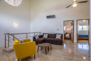 Living area - Luxury 3-bedroom duplex with air-conditioning • Range 5 min (Las Terrenas)