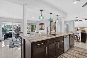 House, Multiple Beds, Pool Access (Harbor Haven) | Private kitchen - Harbor Haven Home for 7 (Pompano Beach)