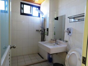 Shower, hair dryer, slippers, towels - granny-home (Nantou County)