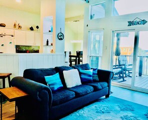 Townhome, Multiple Beds, Balcony (Shipwrecked Getaway) | Living area - Shipwrecked Getaway For 6 (Galveston)