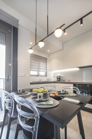 Dining - Black & White 2BR Apt steps from Mavili Square (Athina)