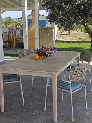 Outdoor dining - Casa Babalù sea view with private pool (Partinico)