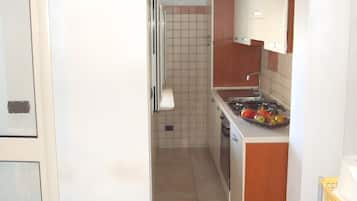 Fridge, oven, stovetop, cookware/dishes/utensils