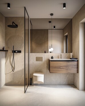 Shower, hair dryer, towels, toilet paper - Villa Pastura - four-bedroom villa with private pool (Novalja)