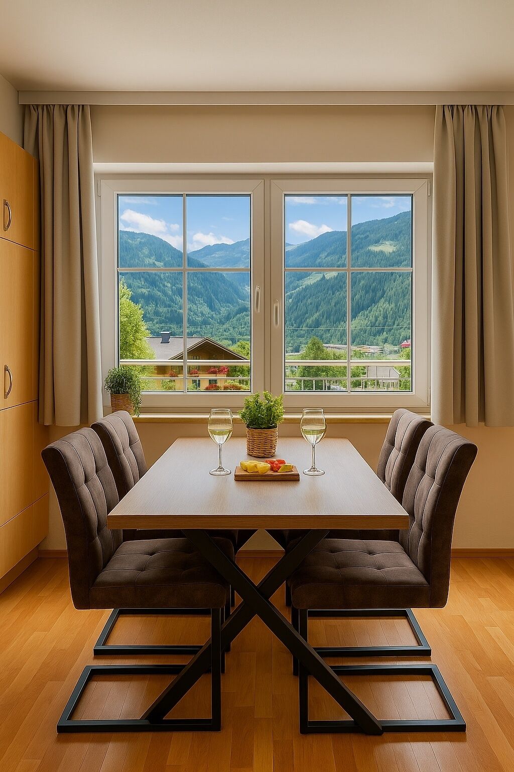 Appartement Confort, vue montagne | Restauration