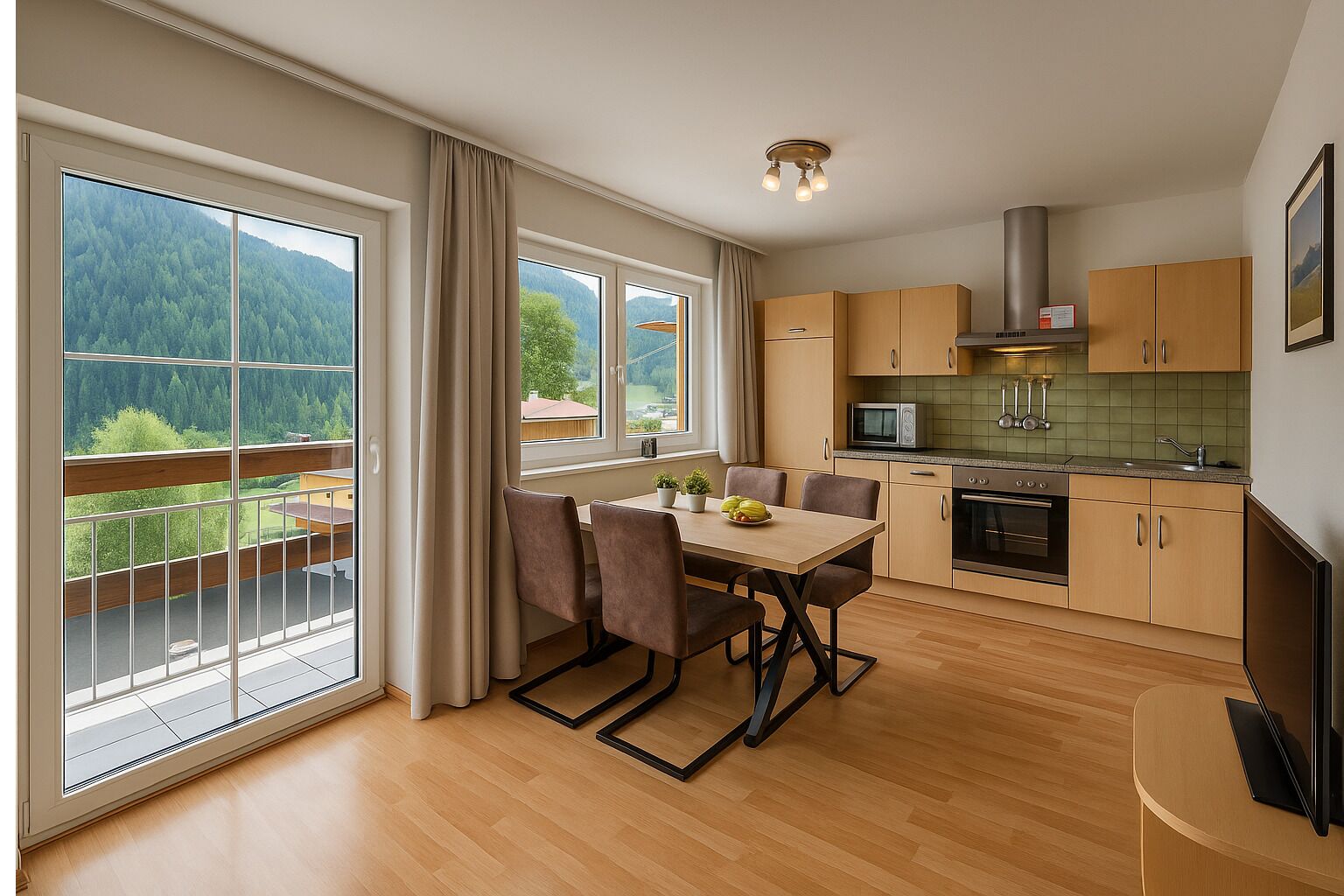 Leilighet – comfort, fjellutsikt | Eget kjøkken | Kjøleskap, mikrobølgeovn, ovn og kokeplater