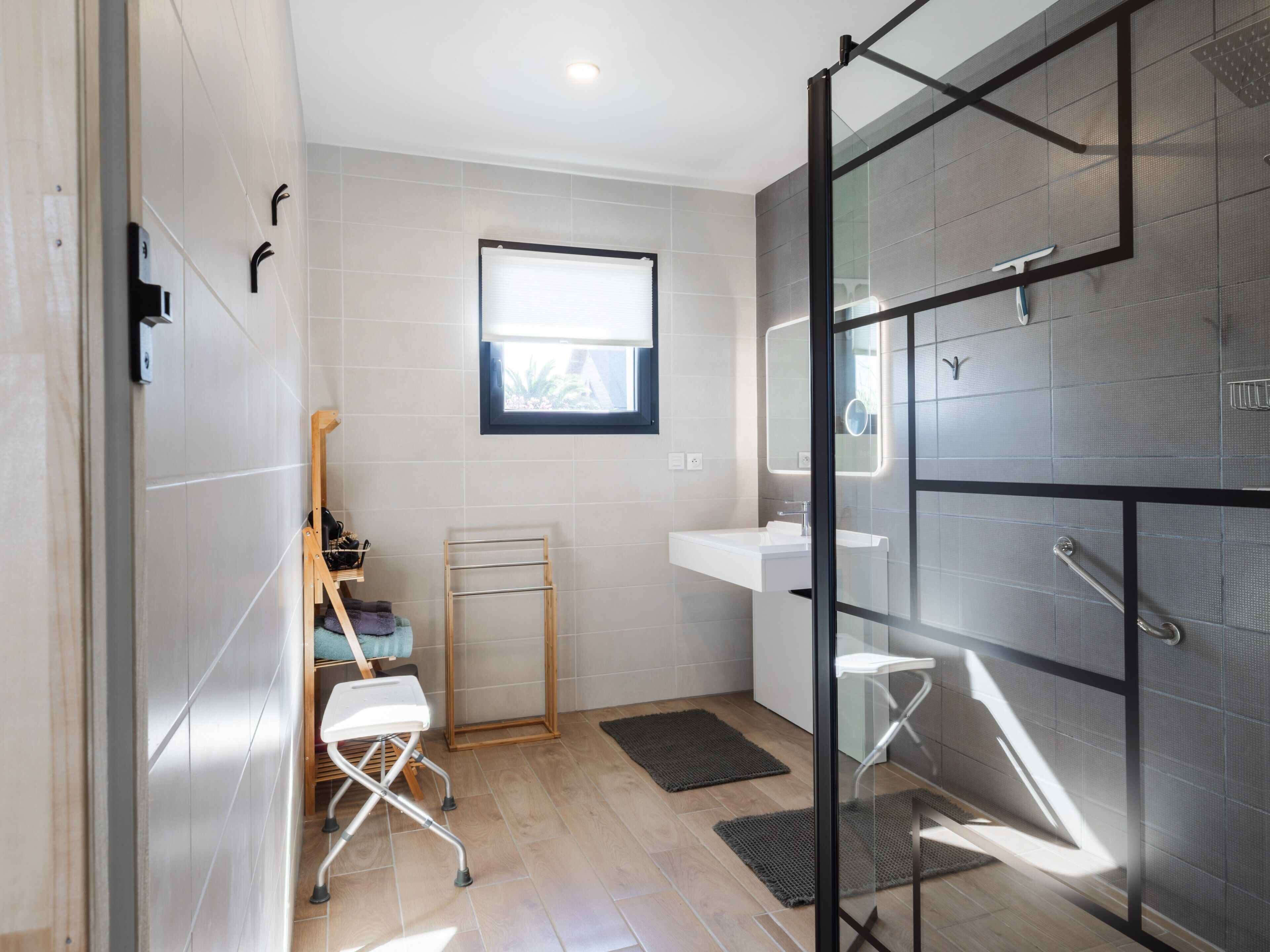 Shower, hair dryer