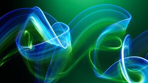 Una pintura de luz abstracta con patrones arremolinados.