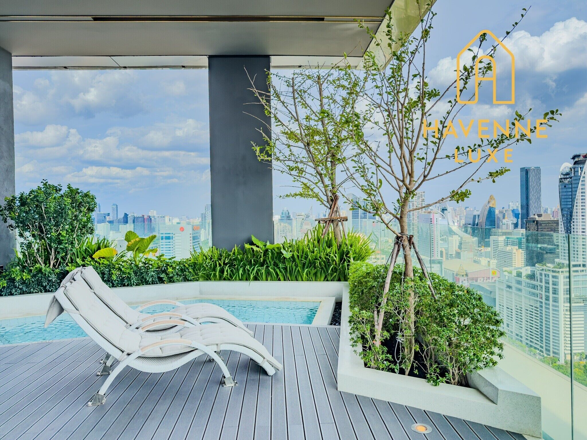 อพาร์ทเมนท์, 1 ห้องนอน, ระเบียง, วิวสวน | ระเบียง
