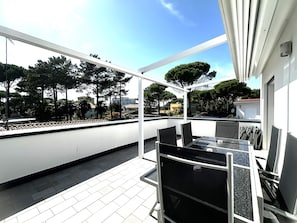 Villa, 2 Bedrooms, Balcony | Balcony - Modern Family Flat With a Terrace (San Michele al Tagliamento)