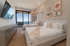 Luxe appartement, uitzicht op zee | Gratis wifi, rolstoeltoegang