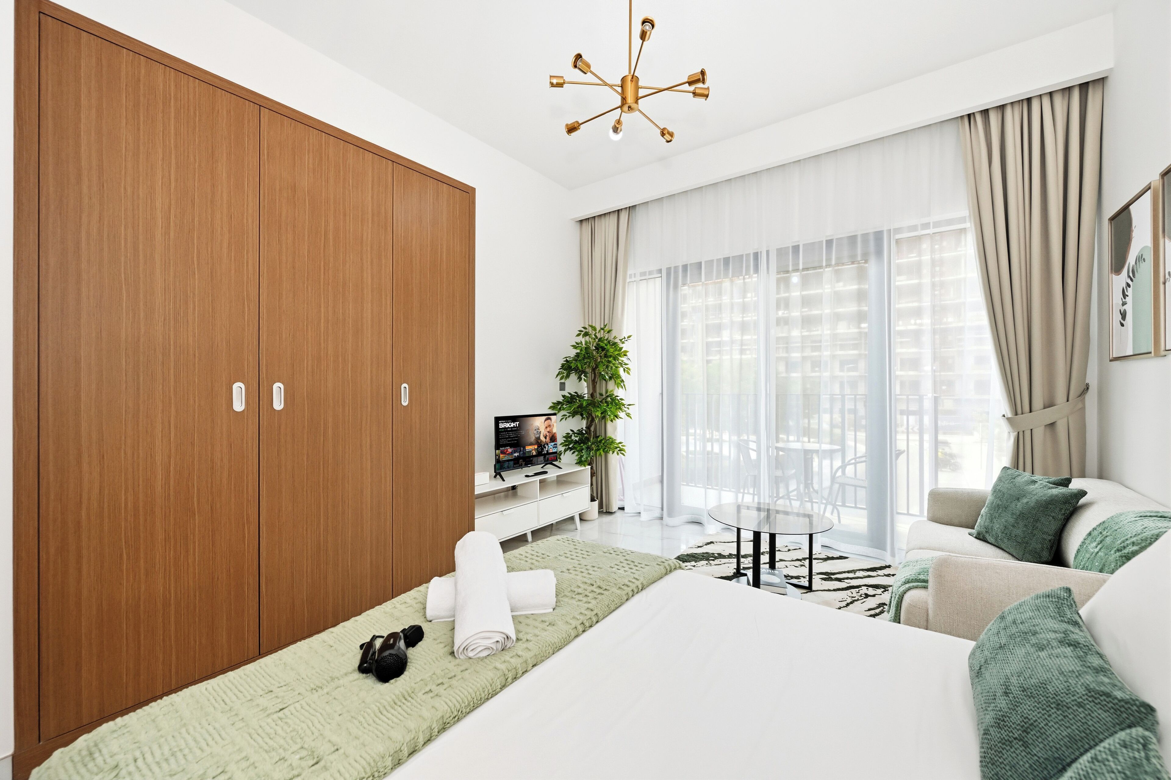 1 室のベッドルーム、アイロン / アイロン台、WiFi、ベッドシーツ