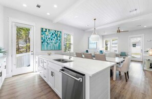 Fridge, microwave, oven, stovetop - Turquoise Turtle 30A Seacrest FL Pool, Beach Tram (Rosemary Beach)