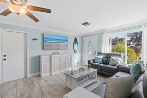 House, Multiple Beds (La Maison Bleue) | Living area - La Maison Bleue (New Smyrna Beach)