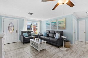 House, Multiple Beds (La Maison Bleue) | Living area - La Maison Bleue (New Smyrna Beach)