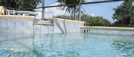 Outdoor pool, a heated pool