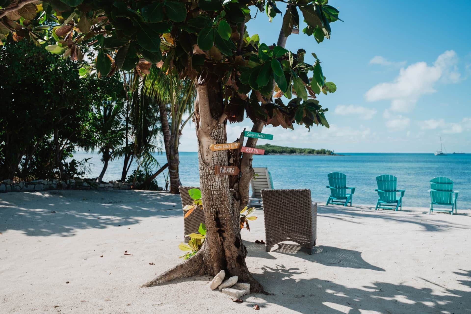 ビーチ、白砂、3 か所のビーチバー