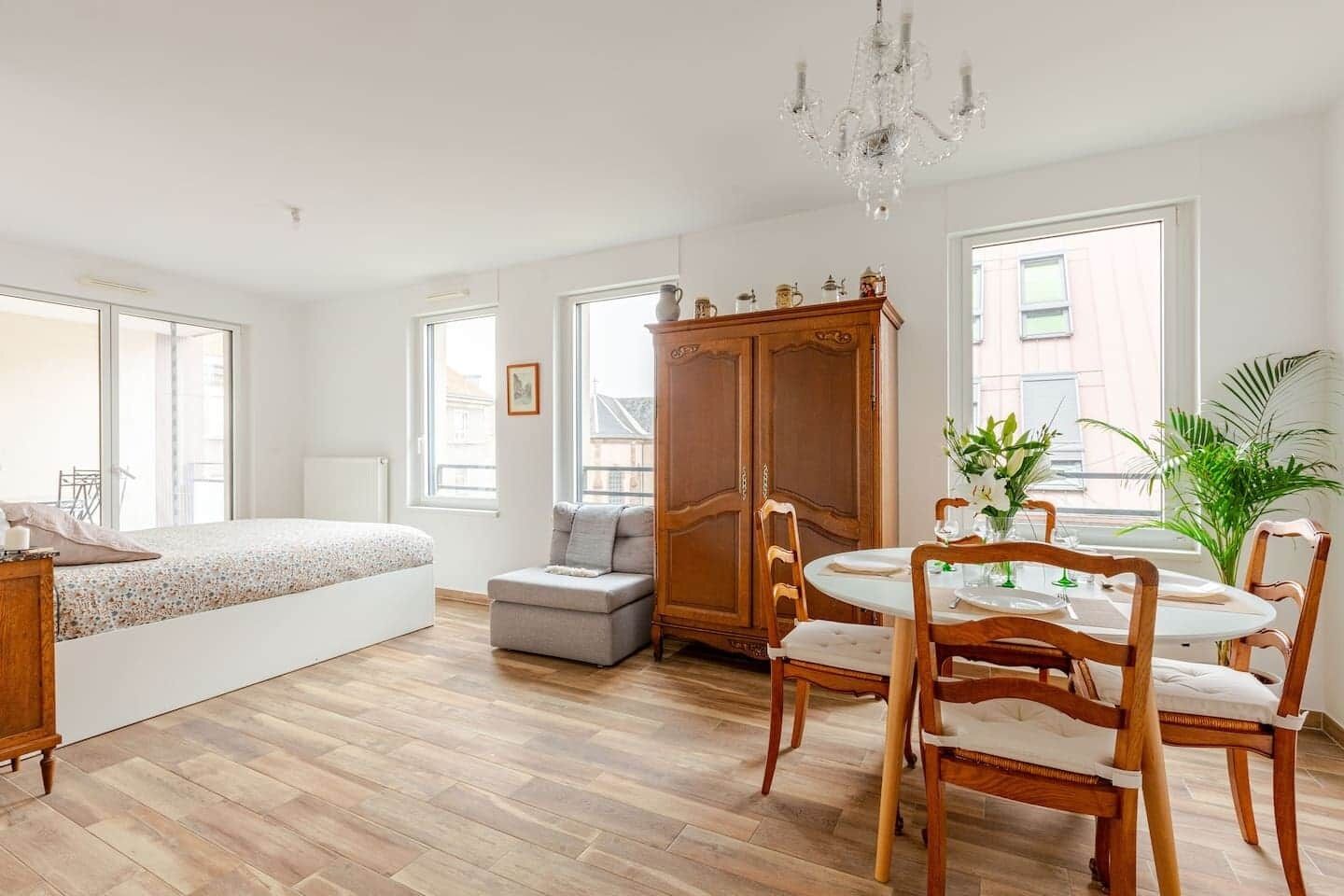 Desk, iron/ironing board, travel crib, free WiFi